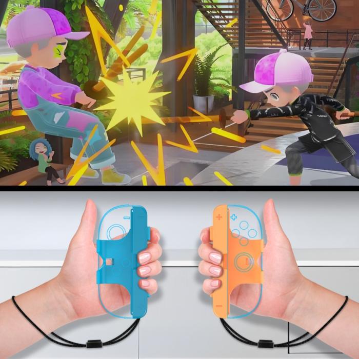 Bild 3, JYS JYS 2 st Nintendo Switch 2 Joy-Con Grip Blå / Röd - Teknikhallen.se