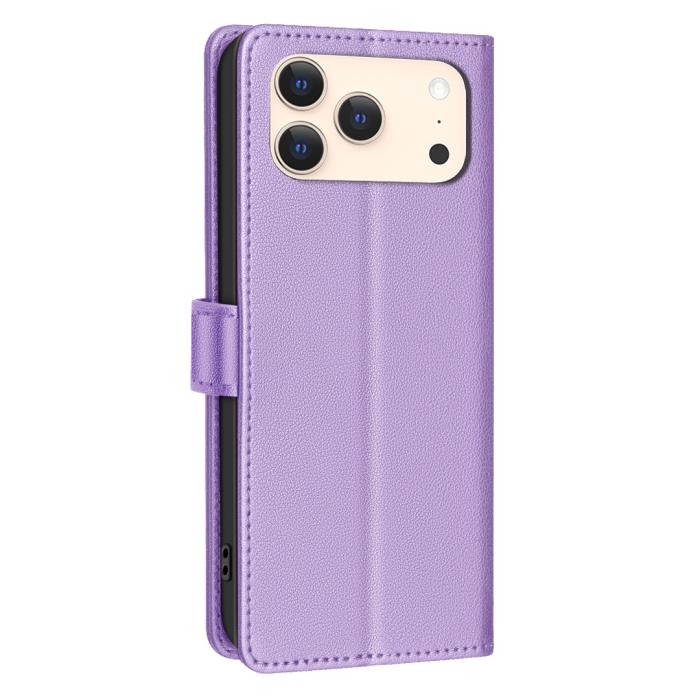 Bild 3, BINFEN BINFEN iPhone 17 Pro Max Fodral RFID Läder Lila - Teknikhallen.se