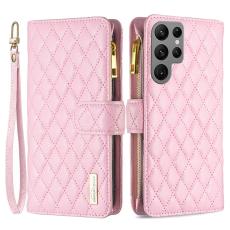 BINFEN BINFEN Galaxy S23 Ultra Fodral Diamond Multifunktionell Rosa - Teknikhallen.se