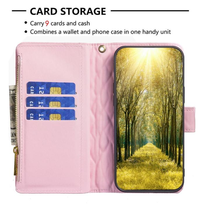 Bild 3, BINFEN BINFEN Galaxy S23 Ultra Fodral Diamond Multifunktionell Rosa - Teknikhallen.se