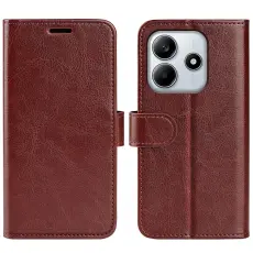  Xiaomi Redmi Note 14 4G Fodral Crazy Horse L&auml;der Brun - Teknikhallen.se