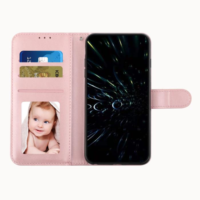 Bild 2,  Motorola Edge 30 Fusion 5G Fodral Läder Roséguld - Teknikhallen.se