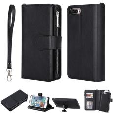  iPhone 6/6S/7/8 Plus - 2in1 Magnet Skal / Pl&aring;nboksfodral - Svart - Teknikhallen.se