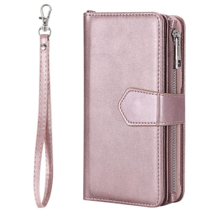 Bild 4,  iPhone 6/6S/7/8 Plus - 2in1 Magnet Skal / Plånboksfodral - Roséguld - Teknikhallen.se