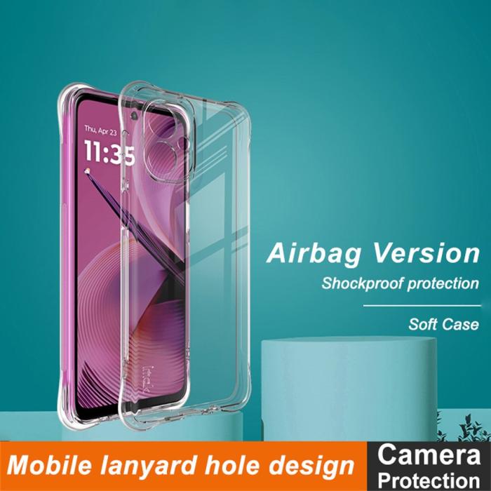 Bild 3, IMAK IMAK Motorola Moto G55 5G Skal TPU Shockproof Transparent - Teknikhallen.se