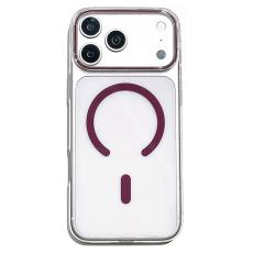  iPhone 18 Pro / 17 Pro Skal MagSafe Transparent/Vinr&ouml;d - Teknikhallen.se