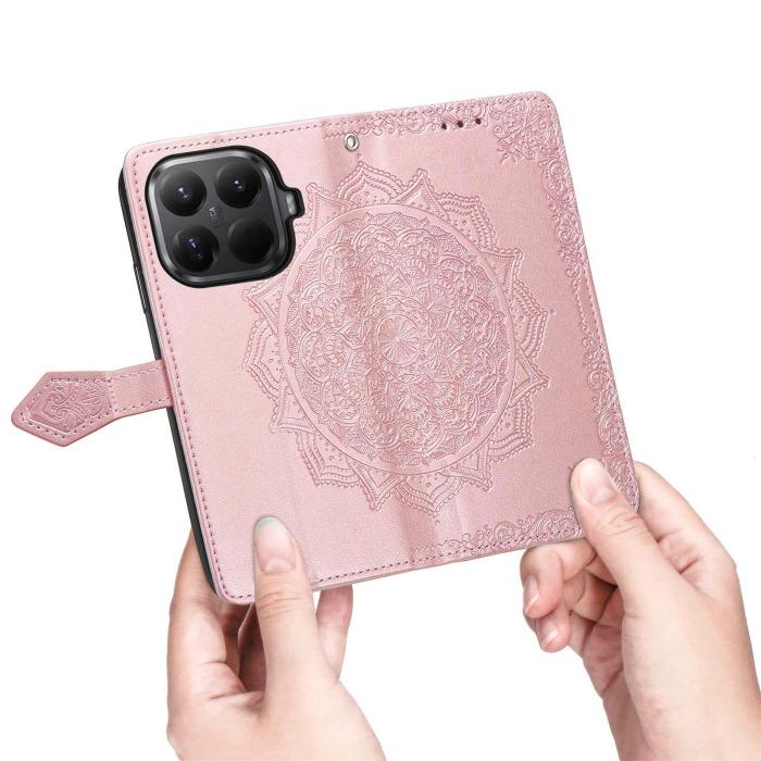 Bild 4,  Xiaomi 17T Fodral Läder Mandala Roséguld - Teknikhallen.se