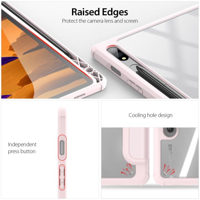 Bild 6, DUX DUCIS DUX DUCIS Samsung Galaxy Tab S7 / Tab S8 Fodral TOBY Pennhållare Rosa - Teknikhallen.se