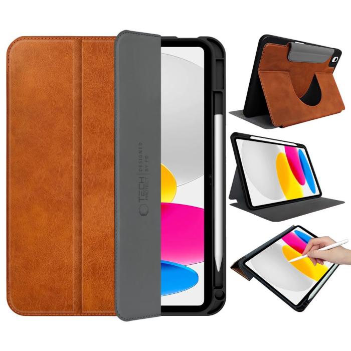 Bild 5, Tech-Protect Tech-Protect iPad 11 2025/10.9 2022 Fodral Fleece Brun - Teknikhallen.se