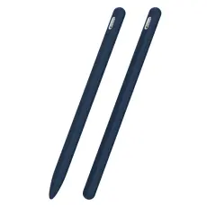 Apple Pen 2 / Pro Skal Liquid Silikon Anti-Slip M&ouml;rk Bl&aring; - Teknikhallen.se