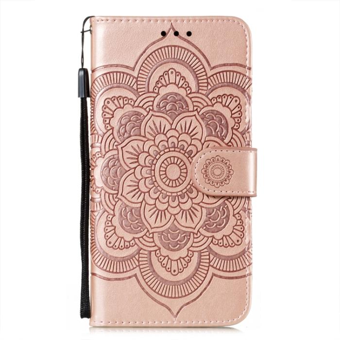 Bild 2,  Samsung Galaxy S22 Fodral Sun Mandala Läder Roséguld - Teknikhallen.se