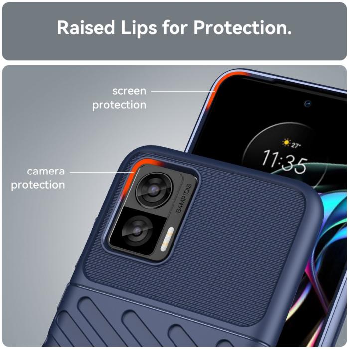 Bild 5,  Motorola Edge 30 Neo 5G Skal Twill Textur Blå - Teknikhallen.se