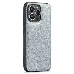 DG.MING DG.MING iPhone 15 Pro Skal Läder Glitter Silver - Teknikhallen.se