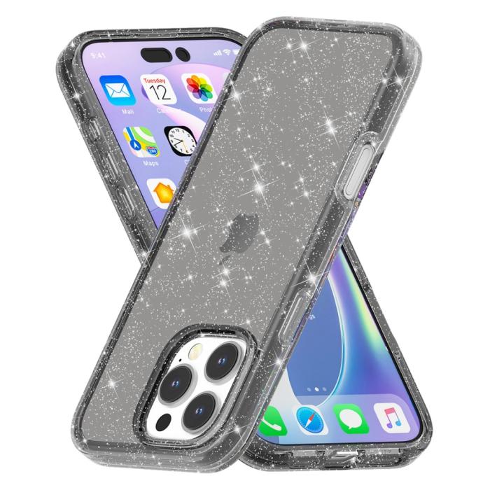 Bild 5,  iPhone 16 Pro Skal Glitter Svart - Teknikhallen.se