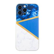  iPhone 14 Pro Skal Marmor TPU M&ouml;rk Bl&aring; - Teknikhallen.se