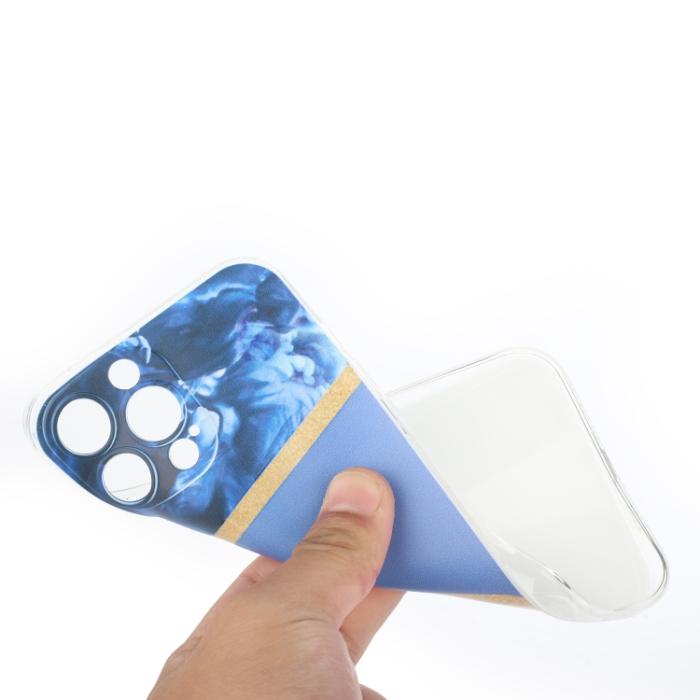 Bild 3,  iPhone 14 Pro Skal Marmor TPU Mörk Blå - Teknikhallen.se