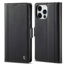LC.IMEEKE LC.IMEEKE iPhone 16 Pro Fodral L&auml;der Svart - Teknikhallen.se