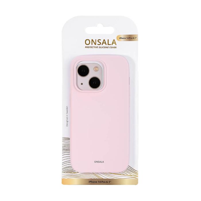 Bild 2, Onsala ONSALA iPhone 14 Pro Mobilskal Silikon Chalk Pink - Teknikhallen.se