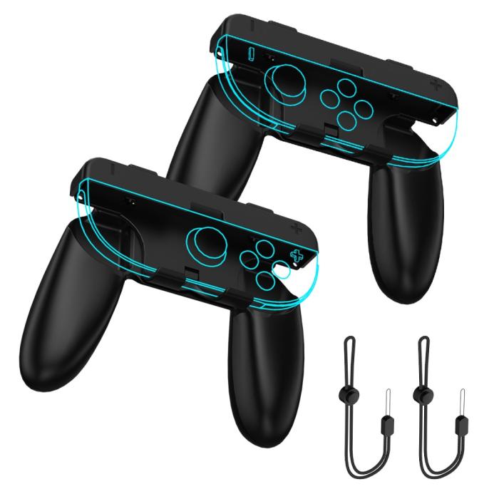 Bild 2, JYS JYS 2 st Nintendo Switch 2 Joy-Con Grip Svart - Teknikhallen.se