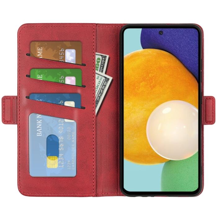 Bild 4,  Samsung Galaxy A13 4G Fodral Magnetisk Stängning Röd - Teknikhallen.se