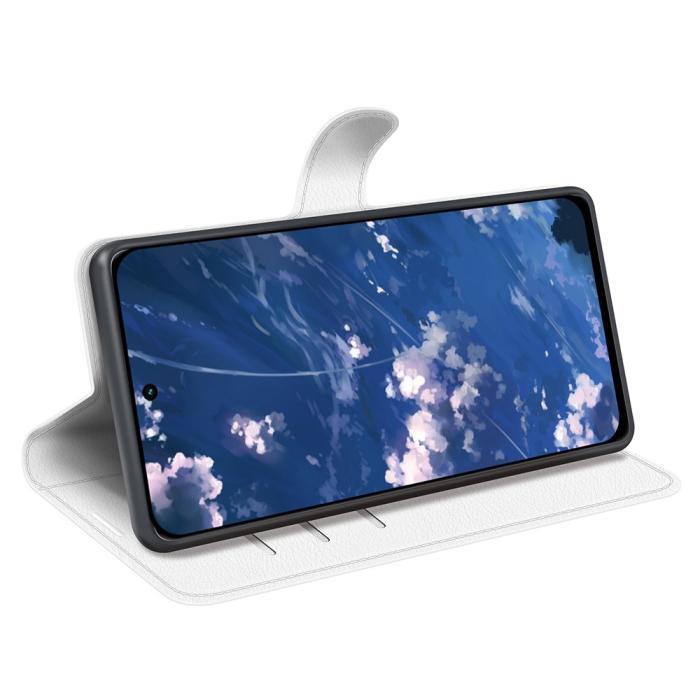 Bild 3,  Motorola Moto G32 Fodral Litchi Läder Vit - Teknikhallen.se