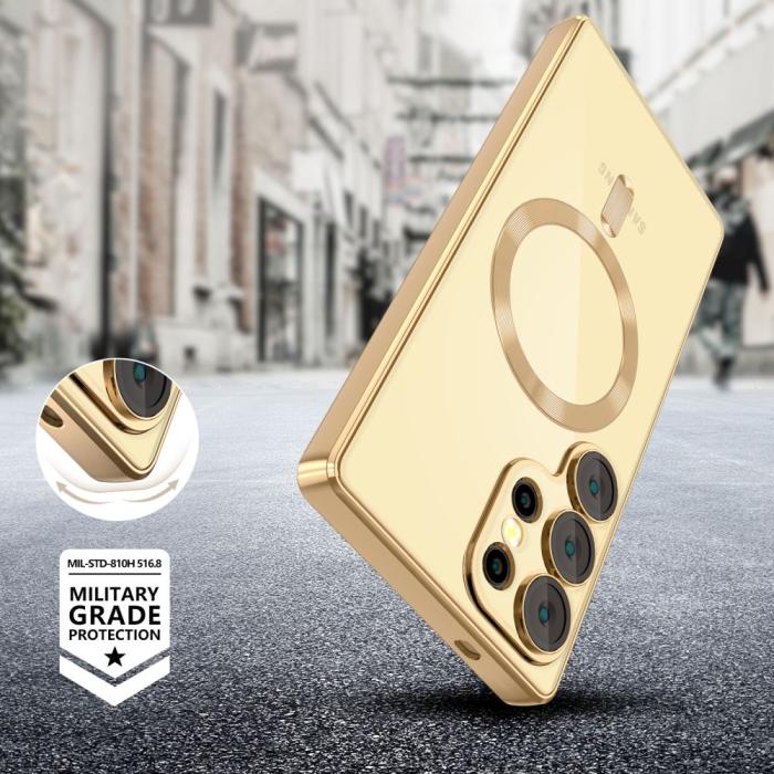 Bild 3, Tech-Protect Tech-Protect Galaxy S25 Ultra Skal MagSafe MagFlex Shiny Gold - Teknikhallen.se