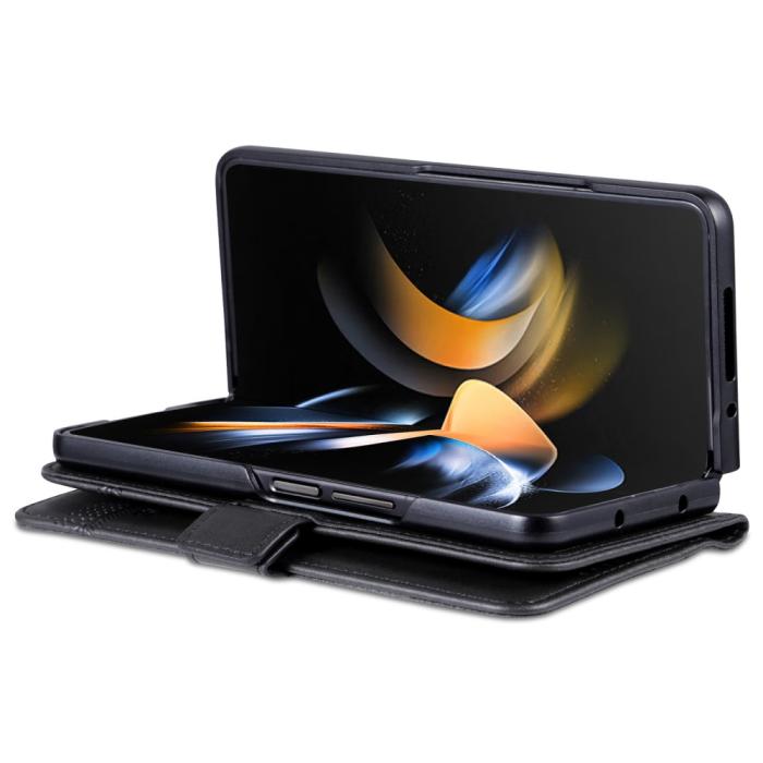 Bild 3, AZNS AZNS Galaxy Z Fold 5 Fodral PU-Läder Svart - Teknikhallen.se