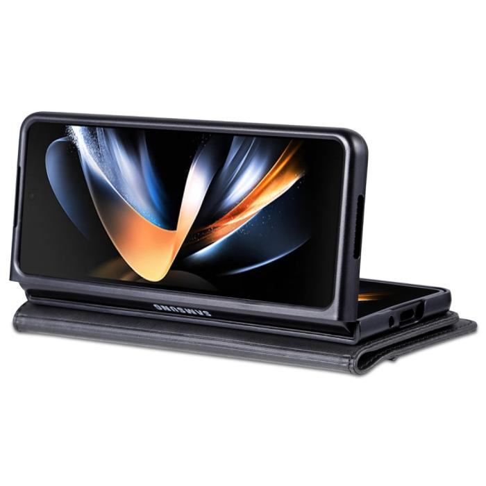 Bild 4, AZNS AZNS Galaxy Z Fold 5 Fodral PU-Läder Svart - Teknikhallen.se