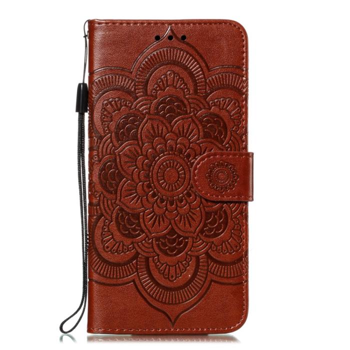 Bild 2,  iPhone 11 Pro - Plånboksfodral Mandala - Brun - Teknikhallen.se
