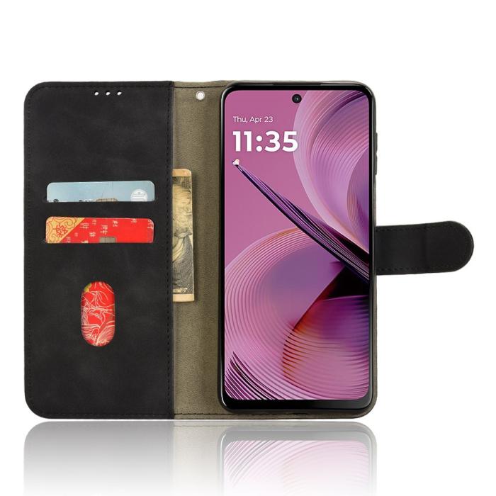 Bild 2,  Motorola Moto G55 5G Fodral Läder Svart - Teknikhallen.se