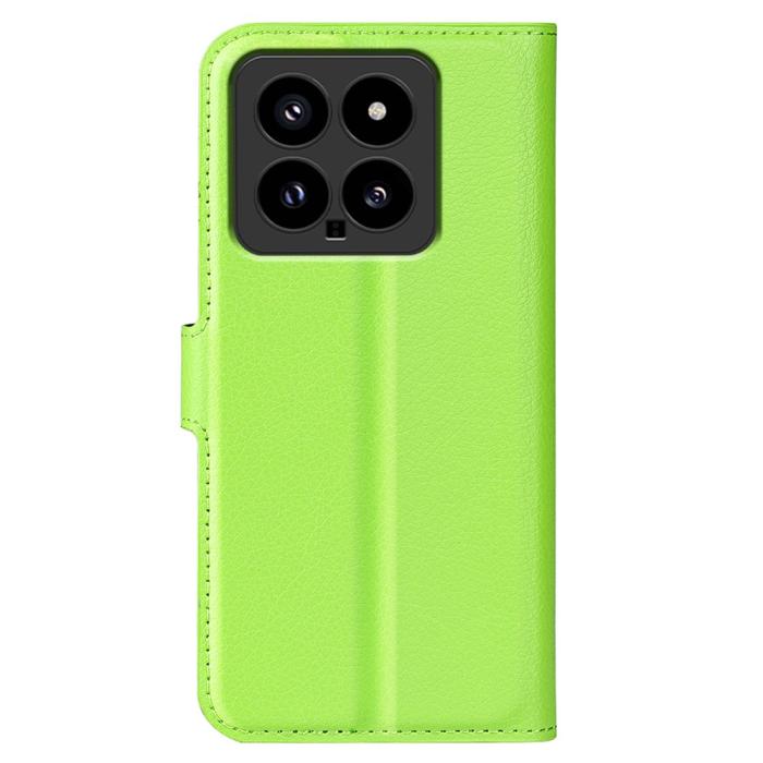 Bild 6,  Xiaomi 14 Fodral Litchi Läder Grön - Teknikhallen.se