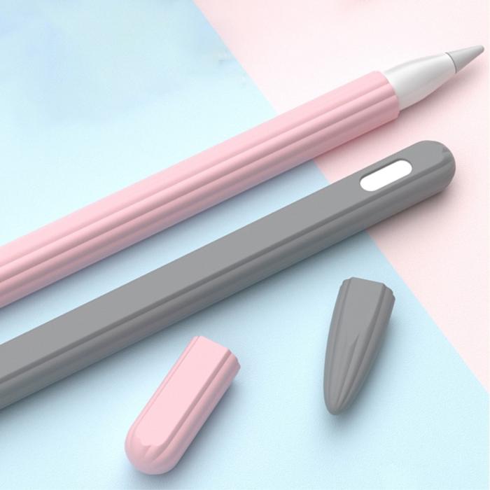 Bild 3,  Apple Pen 2 / Pro Skal Liquid Silikon Anti-Slip Röd - Teknikhallen.se