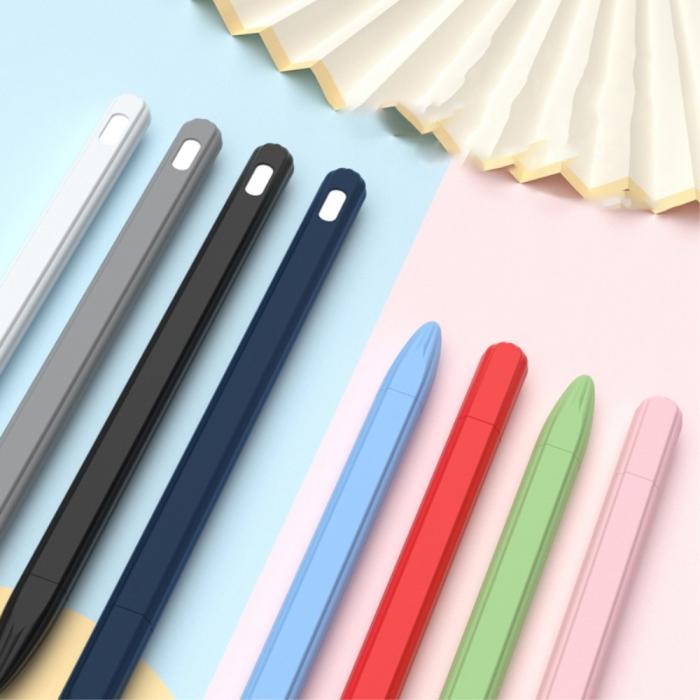 Bild 4,  Apple Pen 2 / Pro Skal Liquid Silikon Anti-Slip Röd - Teknikhallen.se