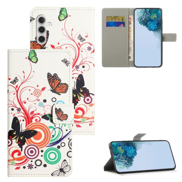 Bild 4,  Samsung Galaxy A35 5G Fodral Med Tryck Fjärilar - Teknikhallen.se
