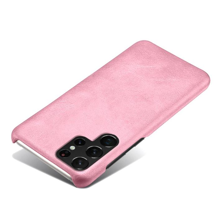 Bild 3,  Samsung Galaxy S23 Ultra Skal Läder Belagt Roséguld - Teknikhallen.se