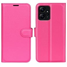  Xiaomi Redmi Note 12 4G Fodral Litchi L&auml;der Rosa - Teknikhallen.se