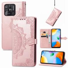  Xiaomi Redmi 10C Fodral Mandala L&auml;der Ros&eacute;guld - Teknikhallen.se