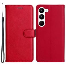  Samsung Galaxy S23 Plus Fodral L&auml;der R&ouml;d - Teknikhallen.se