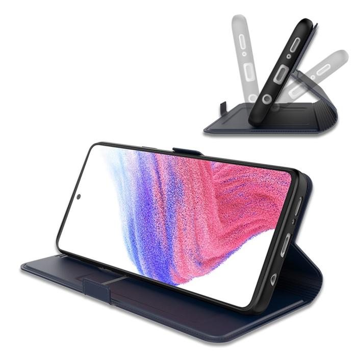 Bild 3,  Samsung Galaxy A25 5G Fodral Slim Läder Blå - Teknikhallen.se