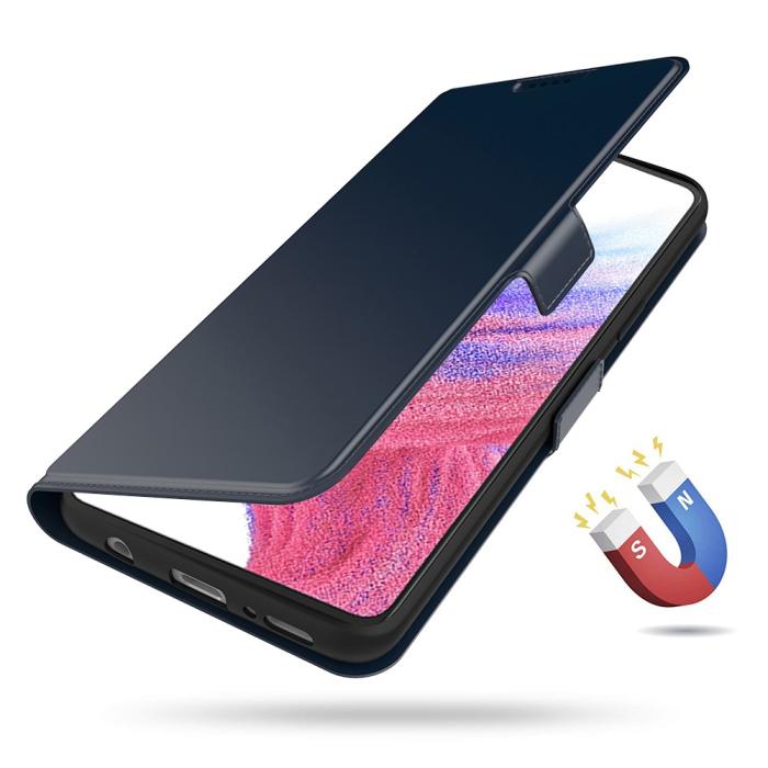 Bild 4,  Samsung Galaxy A25 5G Fodral Slim Läder Blå - Teknikhallen.se
