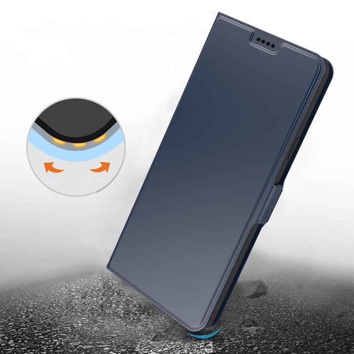 Bild 6,  Samsung Galaxy A25 5G Fodral Slim Läder Blå - Teknikhallen.se