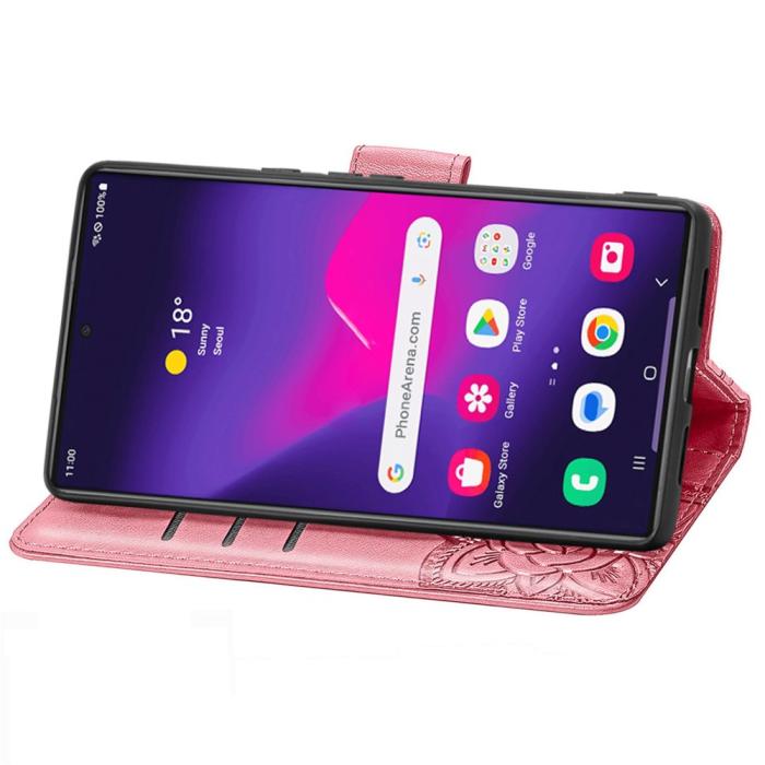 Bild 3,  Samsung Galaxy S24 Ultra Fodral Big Butterfly Rosa - Teknikhallen.se