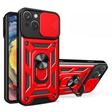  iPhone 15 Plus Skal CamShield Hybrid Ring R&ouml;d - Teknikhallen.se