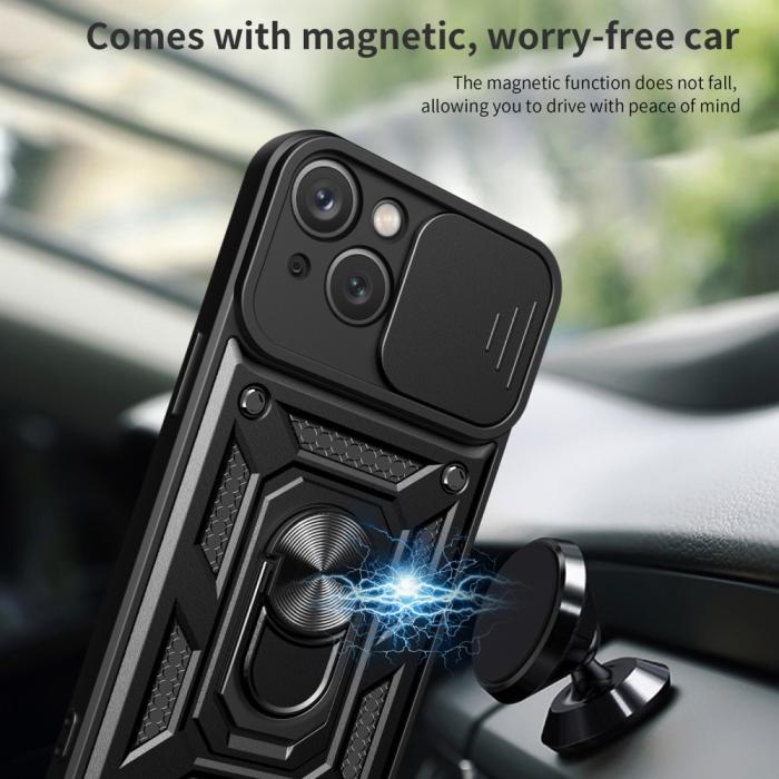 Bild 4,  iPhone 15 Plus Skal CamShield Hybrid Ring Röd - Teknikhallen.se
