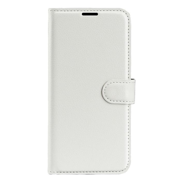Bild 5,  Motorola Moto G32 Fodral Litchi Läder Vit - Teknikhallen.se