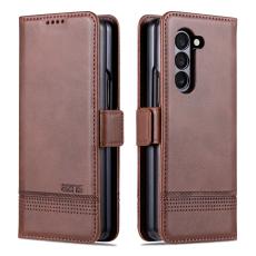 AZNS AZNS Galaxy Z Fold 5 Fodral PU-L&auml;der Brun - Teknikhallen.se