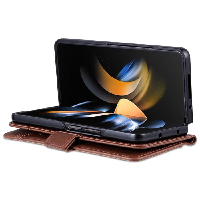 Bild 3, AZNS AZNS Galaxy Z Fold 5 Fodral PU-Läder Brun - Teknikhallen.se