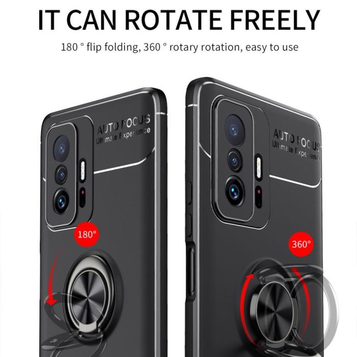 Bild 3,  Xiaomi 11T / 11T Pro Skal Ring Svart/Blå - Teknikhallen.se