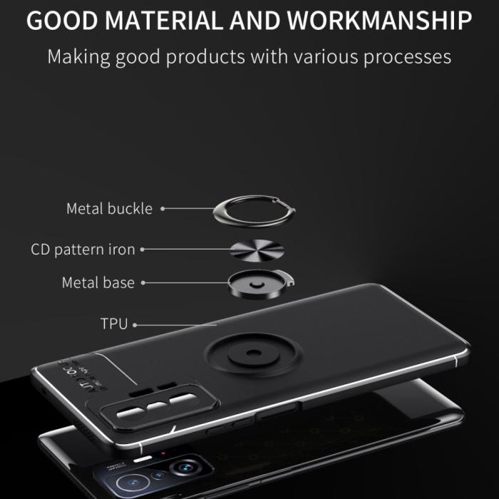 Bild 4,  Xiaomi 11T / 11T Pro Skal Ring Svart/Blå - Teknikhallen.se