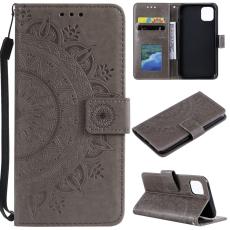  iPhone 11 - Pl&aring;nboksfodral Mandala - Gr&aring; - Teknikhallen.se